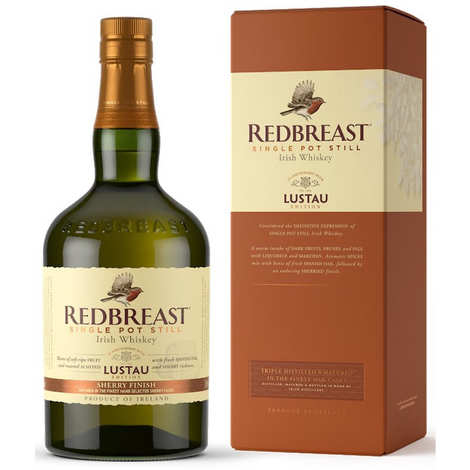 Whisky irlandês Redbreast Lustau com acabamento em xerez, 46%