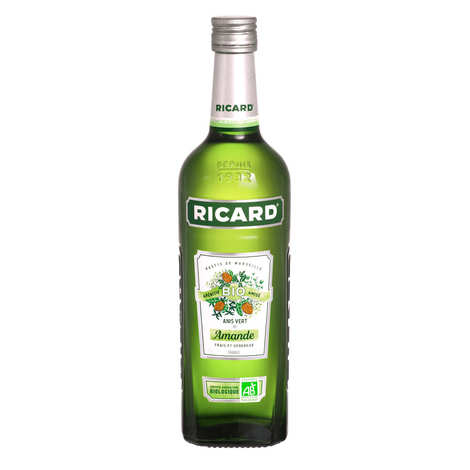 Anis verde orgânico e amêndoas da Ricard