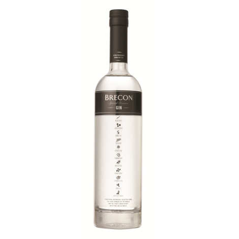 Gin Brecon do País de Gales, 40%.