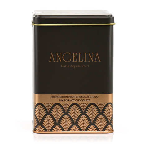 Preparação de chocolate quente em lata de metal - Angelina Paris