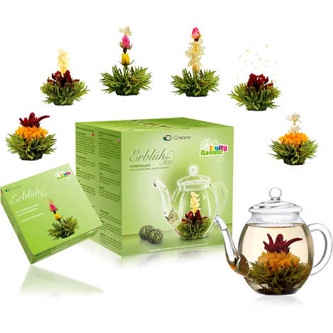 Conjunto de presente Teabule and Abloom Green Tea Flower