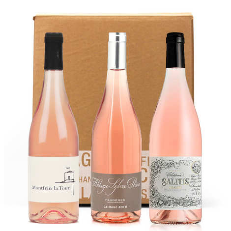 Caixa com 3 vinhos rosé do Languedoc