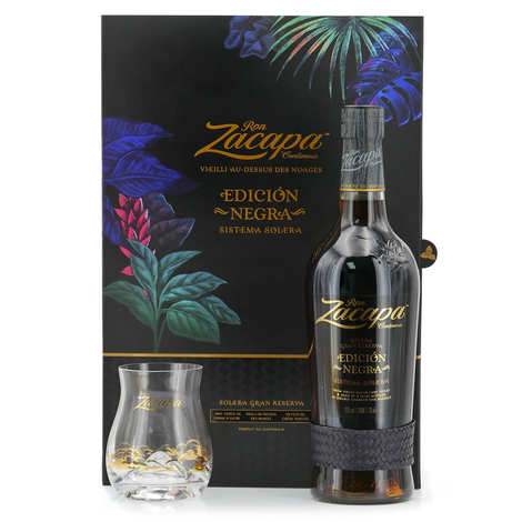 Zacapa Edição Negra - Caixa de Presente de Rum com 2 Copos