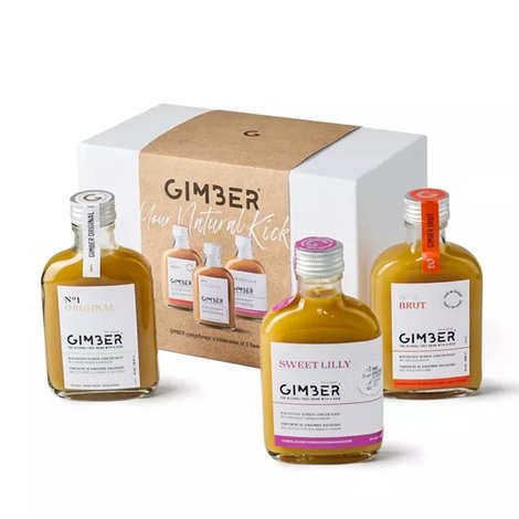 Symphony box 3 receitas orgânicas Gimber - N°1 Original, N°2 Brut e S°1 Sweet lilly