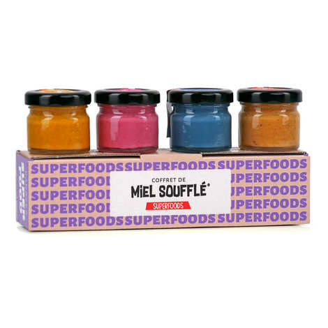 Mel expandido - Caixa de superalimentos (Caixa com 4 potes de 35g)