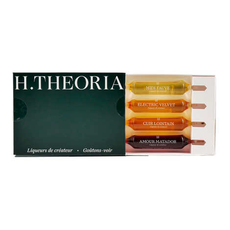 Caixa de descoberta de licores de design H.Theoria - 4 ampolas de 15ml