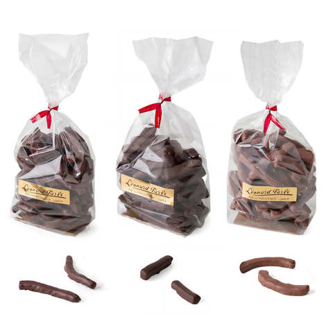 Sortimento de frutas cristalizadas cobertas com chocolate - Leonard Parli