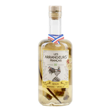 Rum orgânico infusionado - Abacaxi, baunilha 32% (garrafa de 70cl)