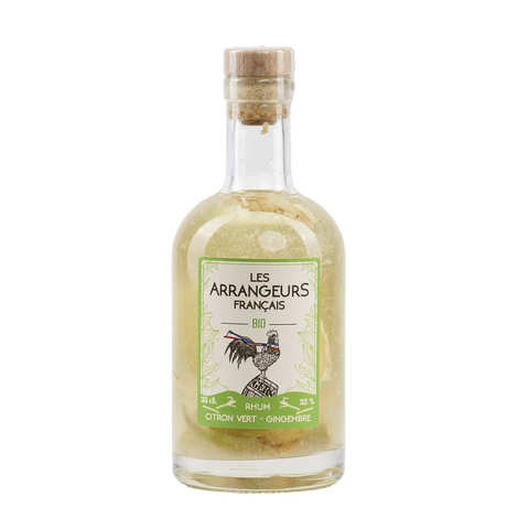 Rum orgânico infusionado - Lima e gengibre 32% (garrafa de 35cl)