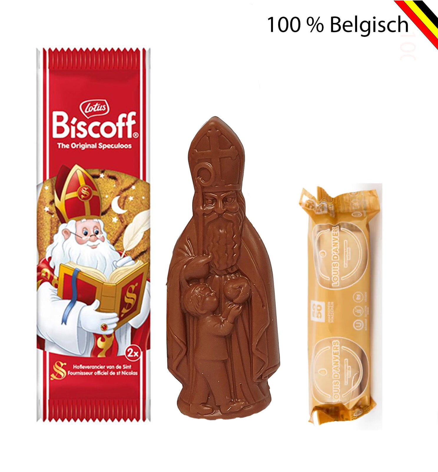 2 pacotes de São Nicolau com marzipã e Biscoff