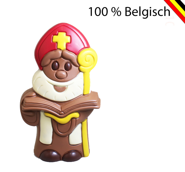 Presente de São Nicolau - Sinterklaas gigante decorado da Callebaut, 35 cm (Chocolate ao leite - ± 950 g)