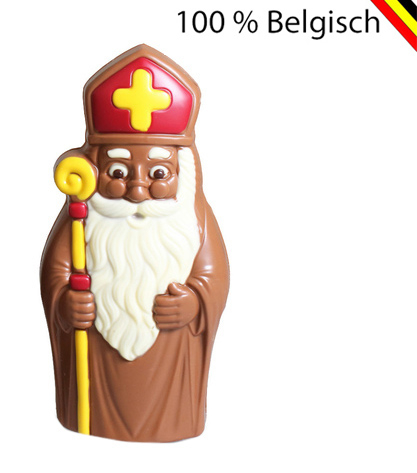 Callebaut São Nicolau de Chocolate ao Leite 18 cm com Óculos e Cajado - Figura de Luxo