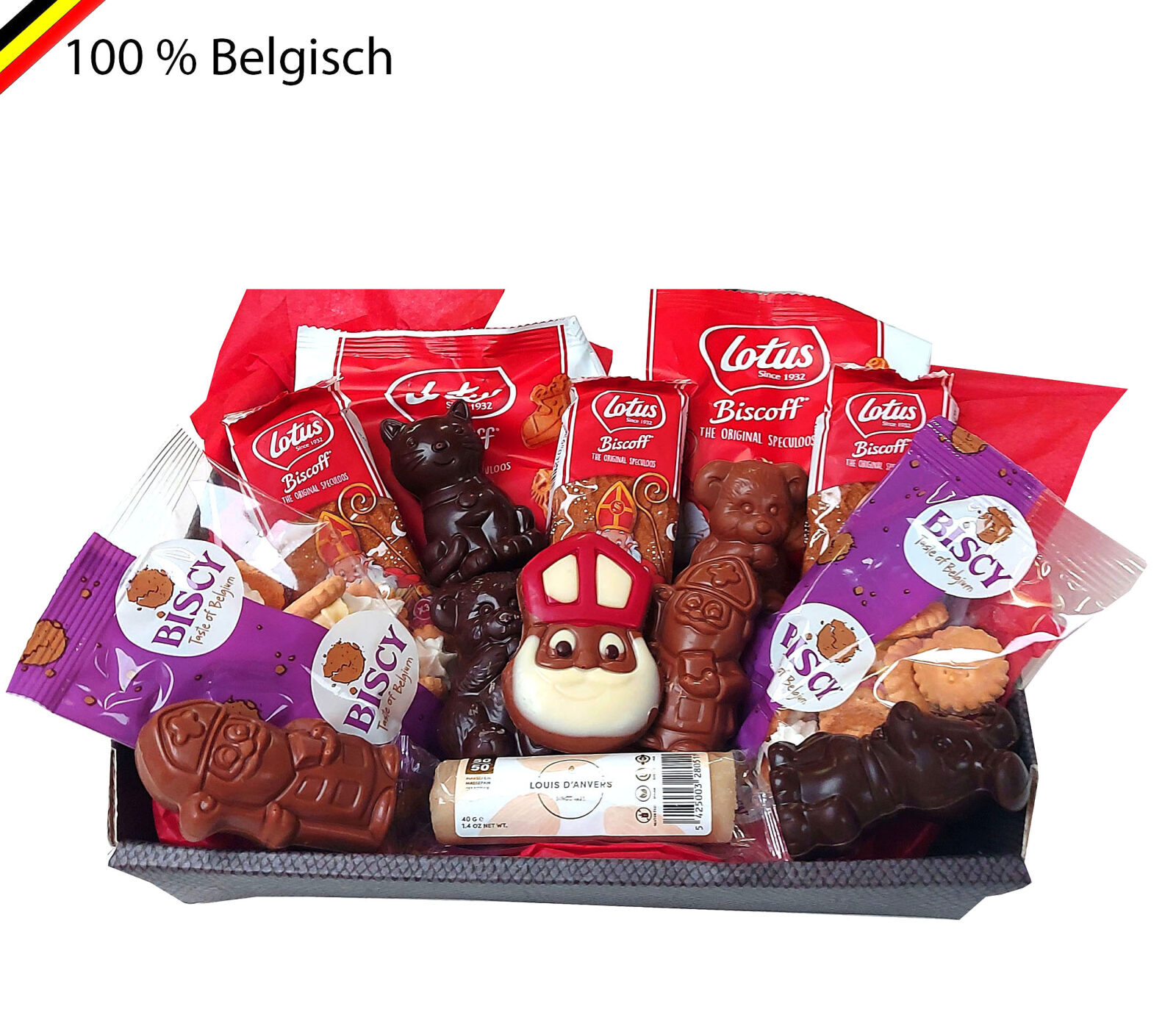 Cesta de São Nicolau com doces