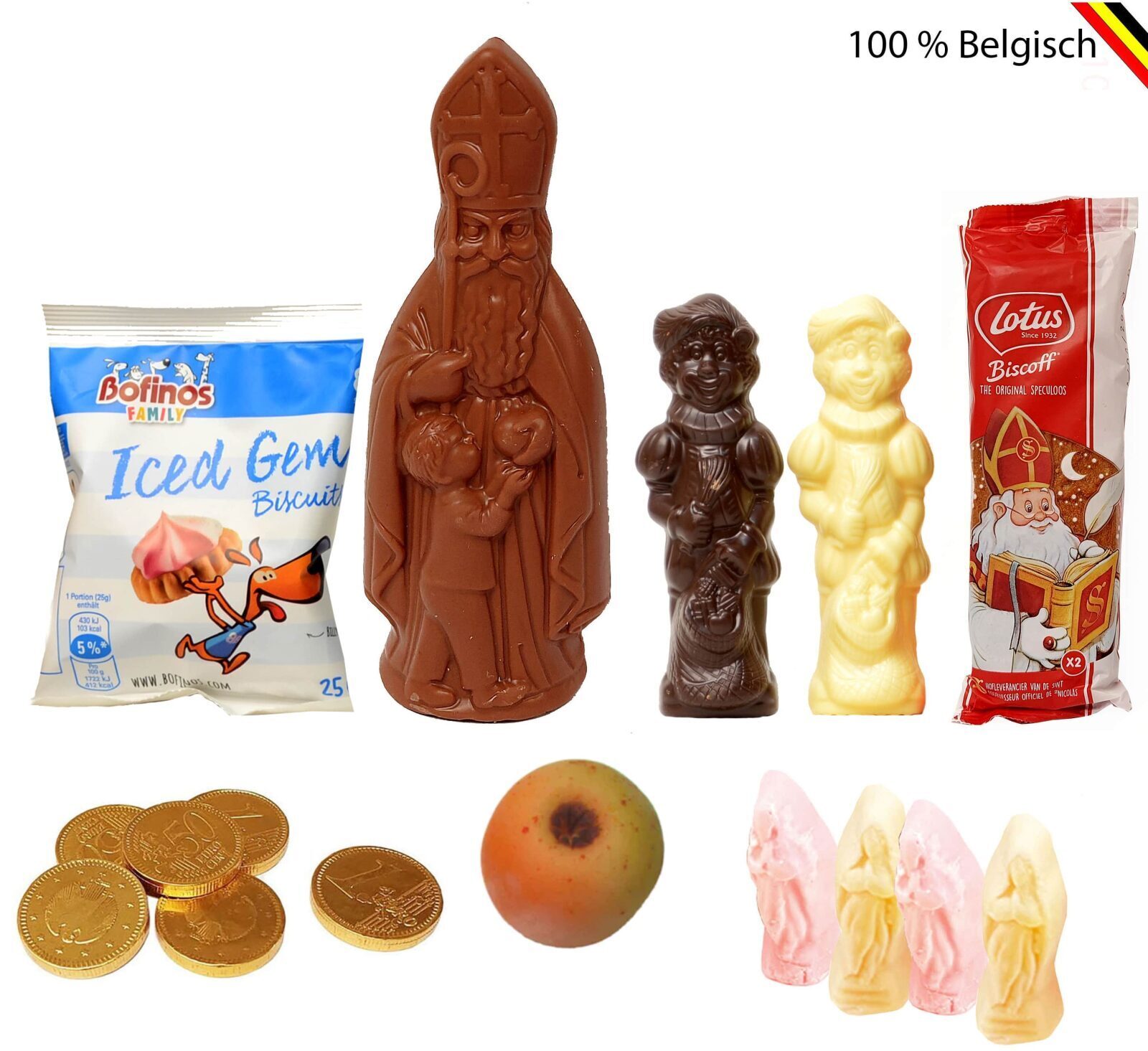 Pacote gigante e delicioso de Sinterklaas com marzipã.